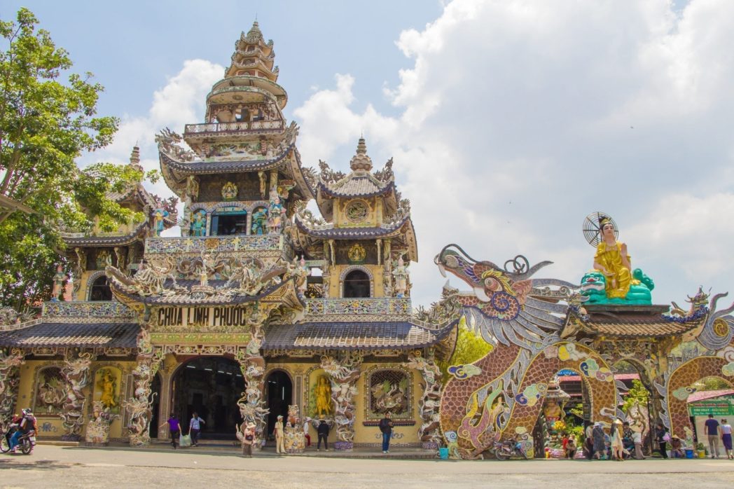 Chua Linh Phuoc temple in dalat city Vietnam