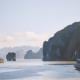 Beautiful view of lagoon in the Halong Bay