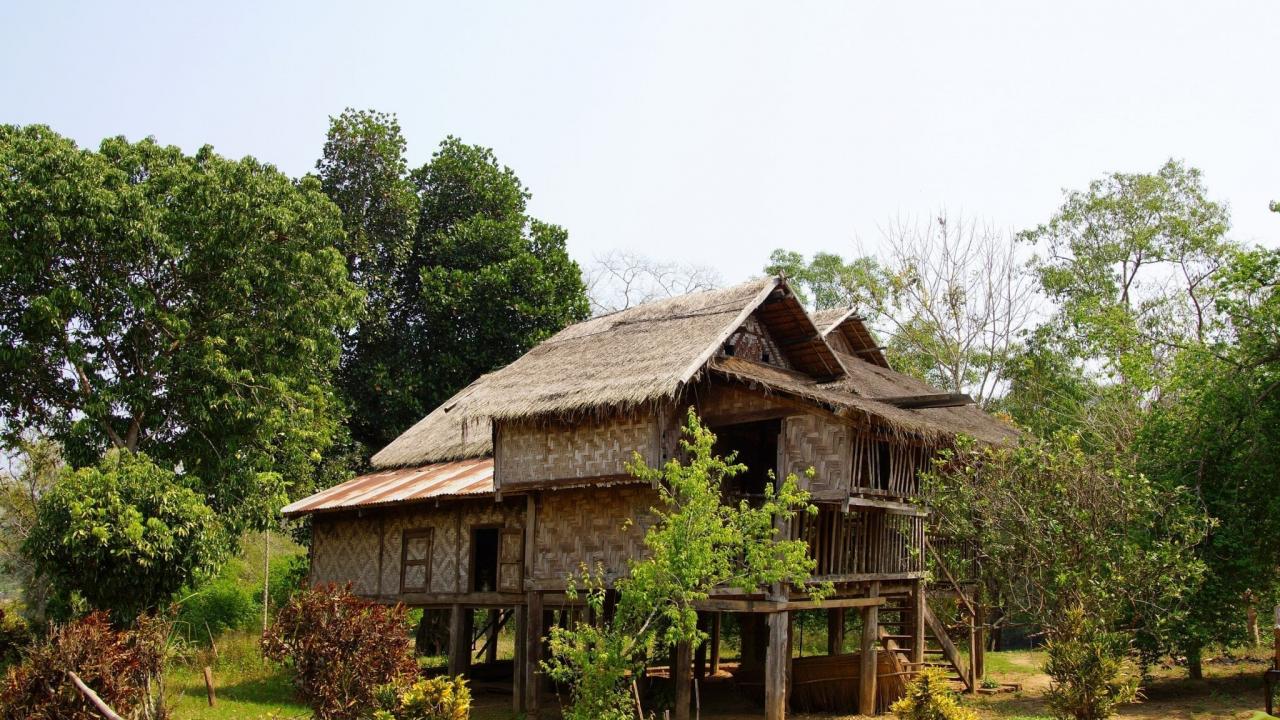 Traditional Shan house on stilts in Hsipaw