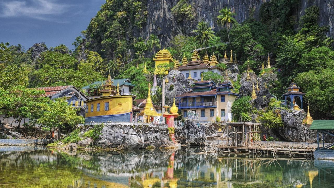 Bayin Nyi (Begyinni) temple , Hpa-An town, Kayin State, Myanmar