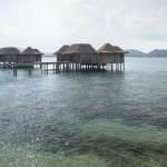 early morning behind 2 bed over water villas